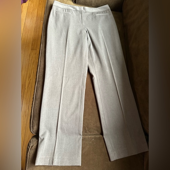 Liz Claiborne Audra Low Rise Waist Brown Straight Leg Dress Pants Sz 8P Pleated - Picture 1 of 15
